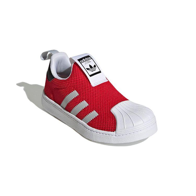 Adidas Superstar 360 Little Kid Vivid Red White Kids Sneakers Clear-Grey Footwear-White GZ5034