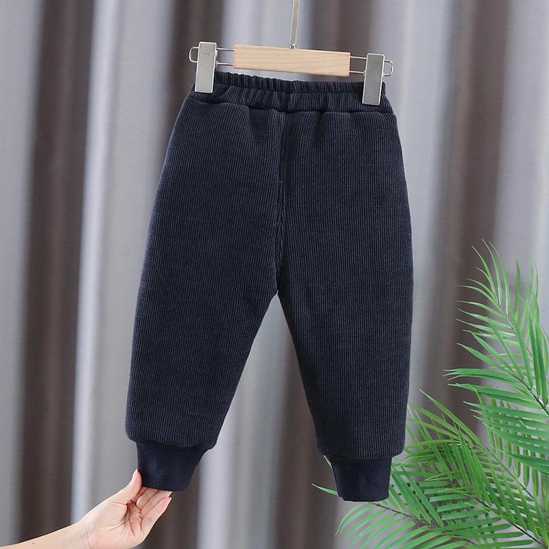 Детские брюки из утолщенного бархатного хлопка: Ультратеплая зимняя одежда для мальчиков и девочек