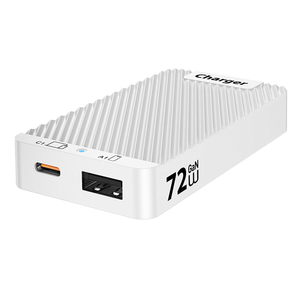 WLX-902 72 Вт Ультратонкое GaN Настольное Зарядное Устройство с Двумя Портами USB-C Быстрая Зарядная Станция для Планшетов/Телефонов/Ноутбуков