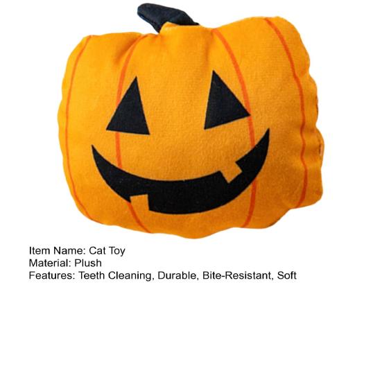 Игрушка для кошек с кошачьей мятой, для чистки зубов, игрушка для игр, прочная, устойчивая к укусам, плюшевая игрушка на Хэллоуин