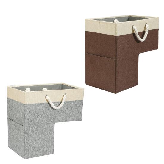 Лестничная корзина с ручками для книг, сумка для хранения одежды, игрушки, складная большая вместительная детская сумка для хранения мелочей, хранение на ступеньках