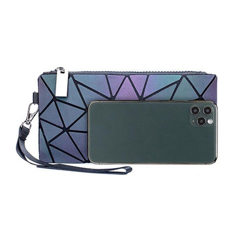 Fashion Mini Money Pack Wrist Bag Slim Thin Women Luminous Geometric Coin Purse Ladies Wallets Money Bag CLE