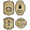 48PCS Retro Halloween Wine Bottle Labels Vintage Wine Bottle Stickers  Home Decor