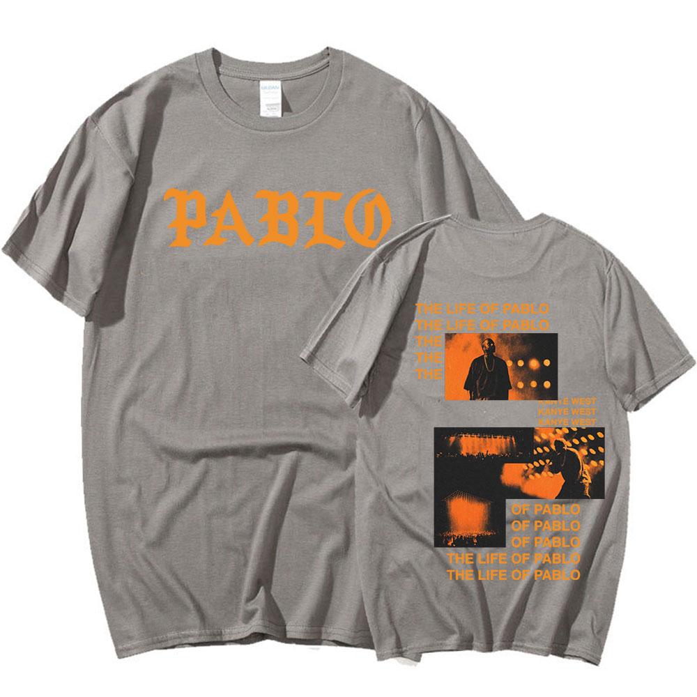Rapper Kanye West Graphics Print T-shirt THE LIFE OF PABLO T Shirt SummerUnisex Hip Hop Fashion Oversized Short Sleeve Tees