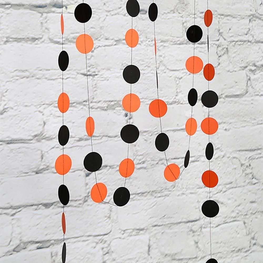 Хэллоуин Бумажная Гирлянда С 4М Веревкой Оранжевый Черный Летучая Мышь Паук Тыква Для Хэллоуина Вечеринка Дома DIY Подвесной Орнамент Украшения Поставки