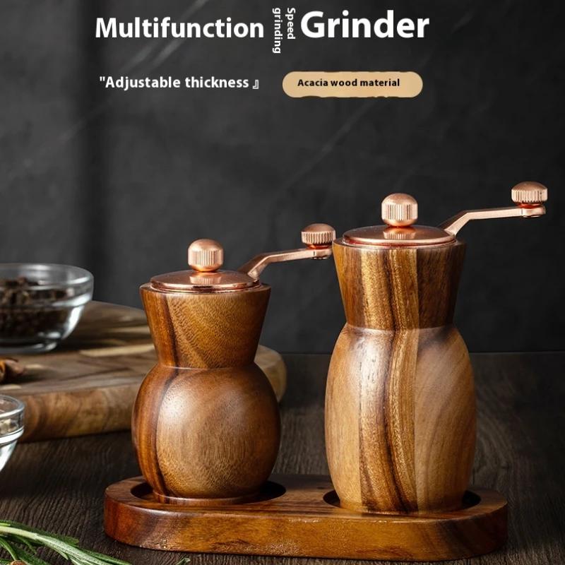 Manual Salt Pepper Grinders Multi-purpose Pepper Mills Salt with Base Salt and Pepper Shakers Cooking Tools Kitchen Accessories