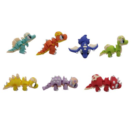 Yousheng 3D Printed Dinosaur Figurine Movable Joints Dino Fidget Toy Articulated Dinosaur Model Home Office Desktop Decoration Ornament