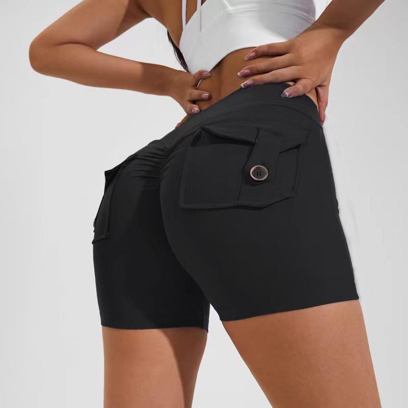Women's Quick-Dry Fitness Yoga Shorts with Pocket