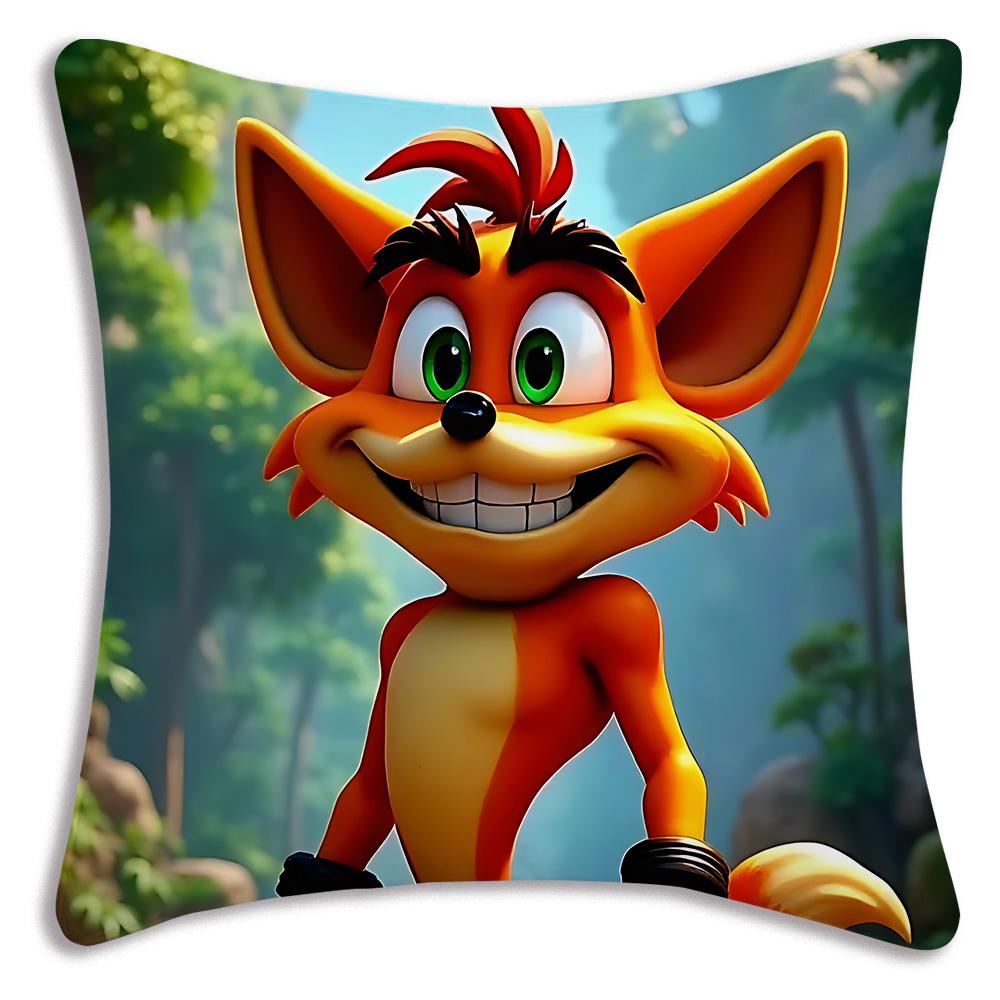 Мультяшные Crashs B-Bandicoots Наволочки Мультяшные Декоративные для Дивана Домашние Двусторонние Короткий Плюш Милая Наволочка
