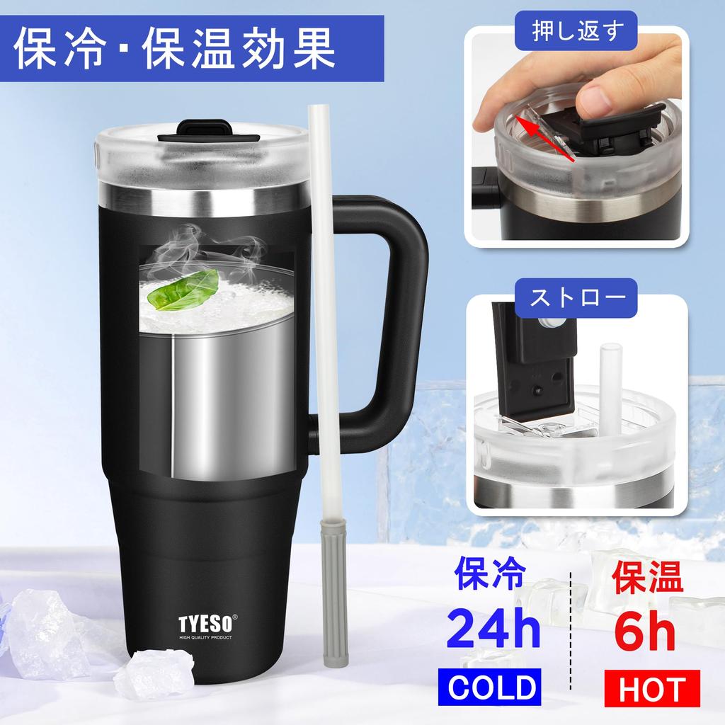 Бутылка для воды TYESO Tumbler, бутылка из нержавеющей стали с холодной изоляцией, бутылка для воды с трубочкой, кружка для улицы с вакуумной изоляцией, двойная структура, широкая