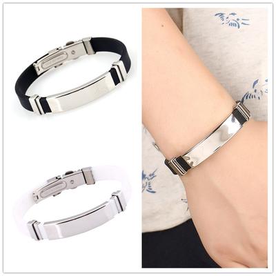 Браслет из титановой стали, популярный браслет из силикона, браслет из нержавеющей стали, регулирующий браслет