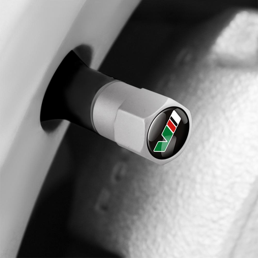 BAUN9 4pcs Car Styling Aluminum Emblem Wheel Tire Valve Stem Air Caps For Skoda Octavia Fabia Rapid Yeti Superb Octavia A5 A7 VRS VII