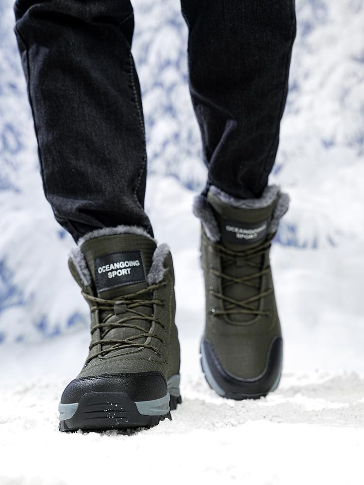 2024 зимние ботинки мужские кроссовки плюшевые модные высокие скальные охотничьи ботинки ботильоны на шнуровке походные ботинки на открытом воздухе размер 39-48