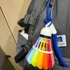 Badminton Ornament 3D Printed Shuttlecock Key Chain with Handcrafted Finishing Rainbow Color Backpack Desk Decor
