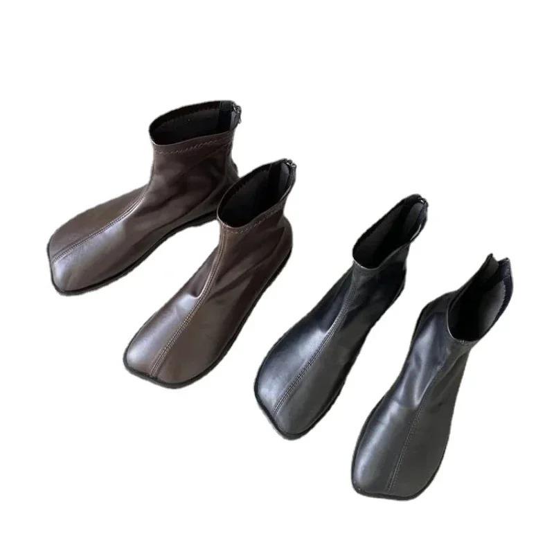 Модные женские эластичные сапоги, модные женские сапоги с толстой подошвой и щиколоткой, роскошные дизайнерские женские сапоги Nre осень-зима, женские сапоги челси 2024