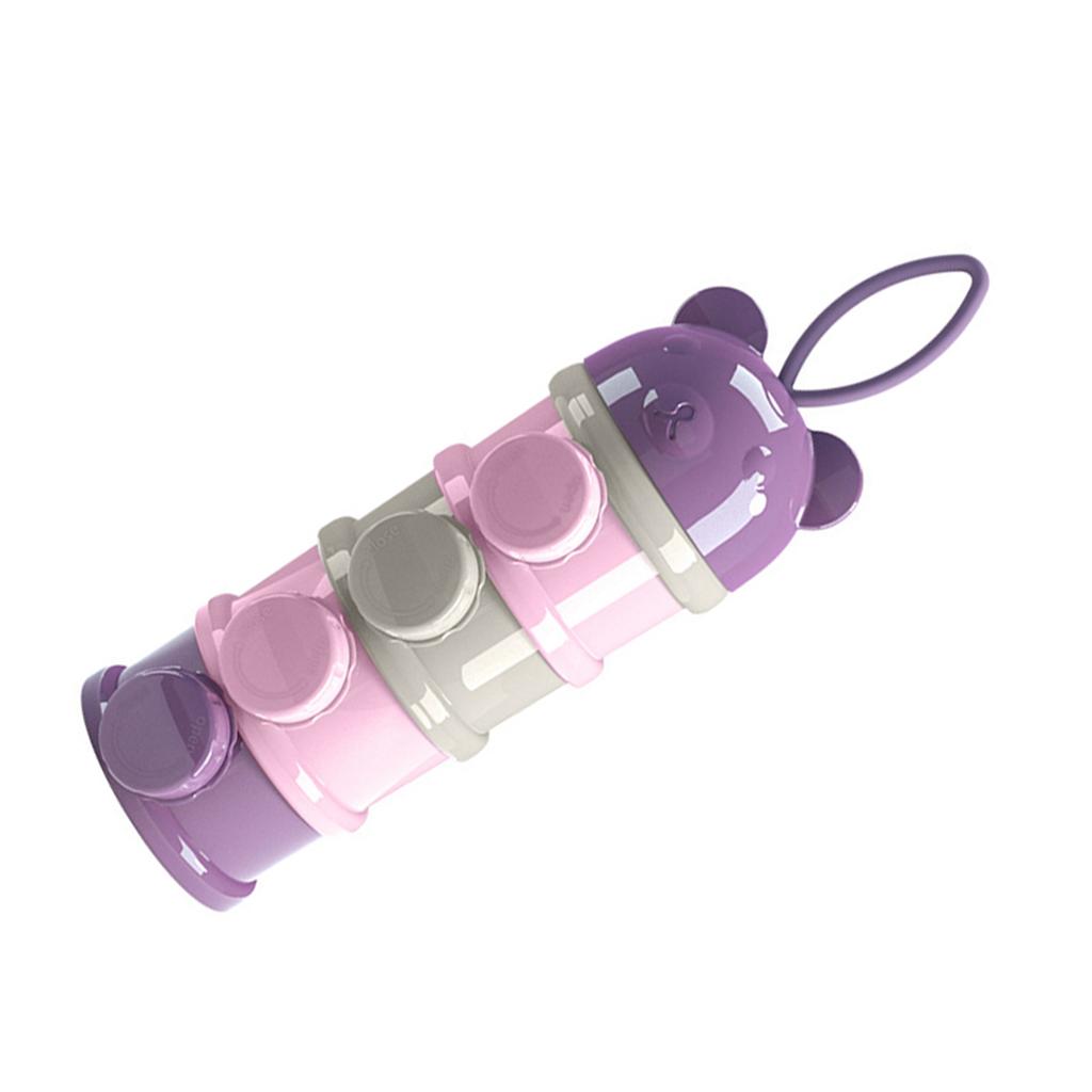 Baby Formula Dispenser 4 Layers Stackable Large Capacity Portable Milk Powder Dispenser Container