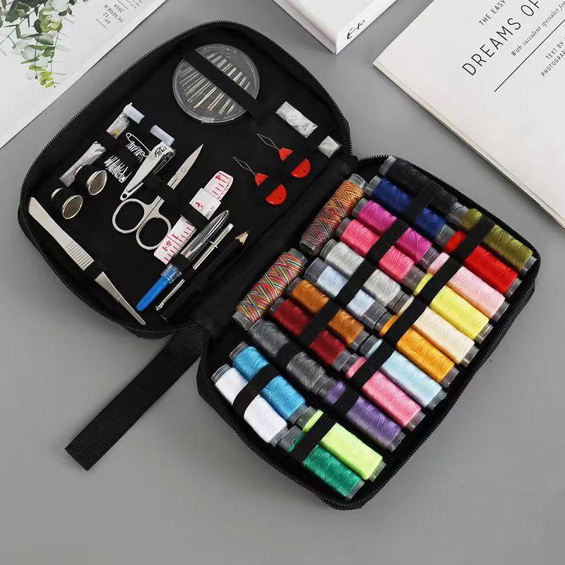 Portable Hand Sewing DIY Kit - Multifunctional Sewing Box for Clothes - Needles, Thread, Storage Set