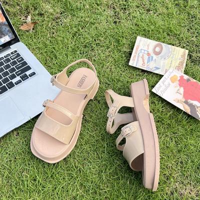 Новые летние женские сандалии на толстой подошве. Повседневные прогулочные туфли с открытым носком. Удобная женская модная обувь. Легкие модные сандалии для женщин.