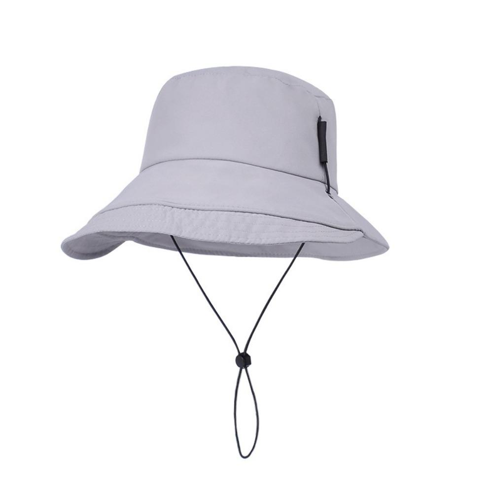 Windproof Rope Quick Drying Fisherman Hat Wide-Brim Foldable Sun Hat Sunshade Bucket Hat Travel
