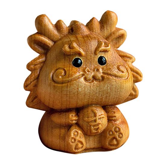 Yousheng Zodiac Animal Figurine Handcrafted Wood Chinese Zodiac Signs Multifunctional Mini Zodiac Table Decoration Gift for Zodiac Enthusiasts