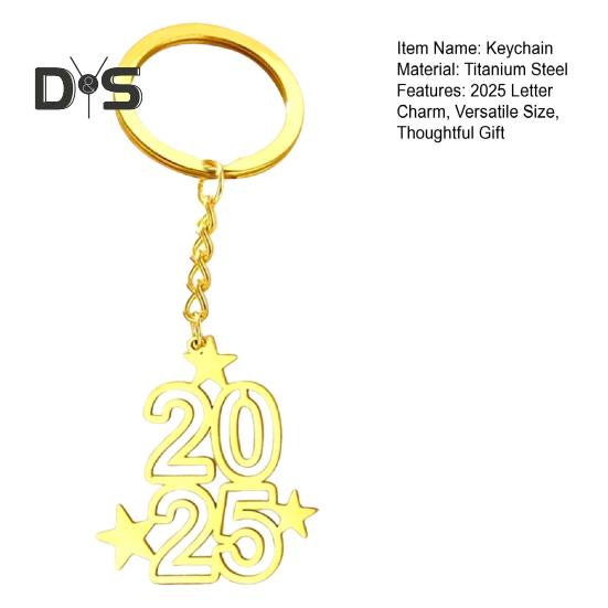 Титановый стальной брелок 2025 номер звезда шарм тонкое мастерство брелок сумка подвеска брелок украшение