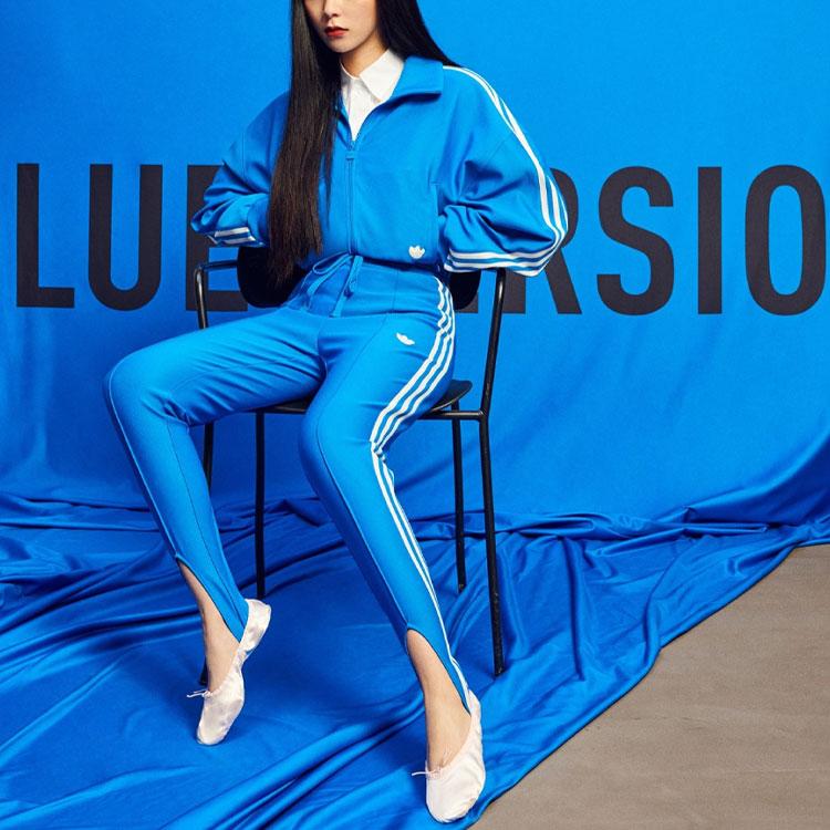 adidas Оригинальные Куртки Женские Синие Стойка Умеренные Другие H20389