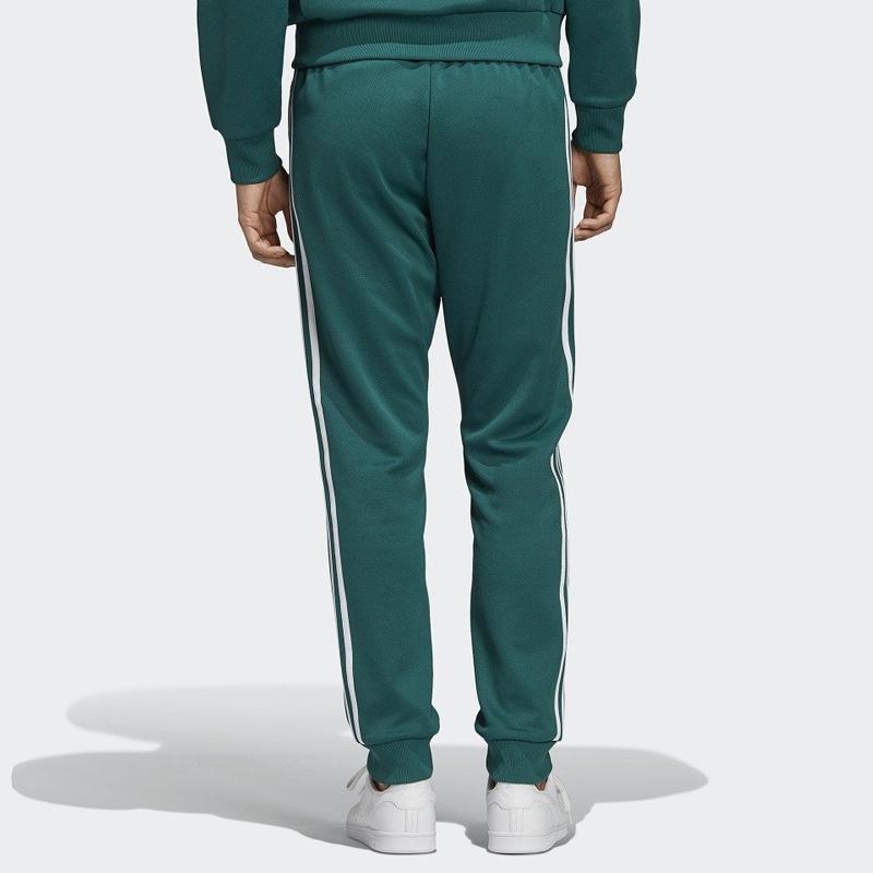 adidas Оригинальные спортивные штаны Clover SST TP в полоску с вышивкой логотипа, осенние мужские брюки, зеленые EJ9701