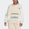 adidas Свитшот с круглым вырезом Originals Color Block, сшитый из разноцветных панелей, винтажный, с большим логотипом, женский, для повседневной носки, цвет: вне белого, H20451