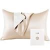 XWZO Silk 6A for Beautiful Hair and Suitable for All 1 43 X 63 Champagne Gold Pillowcases, 100% Silk, Grade, Single-Sided, Skin, Washable,