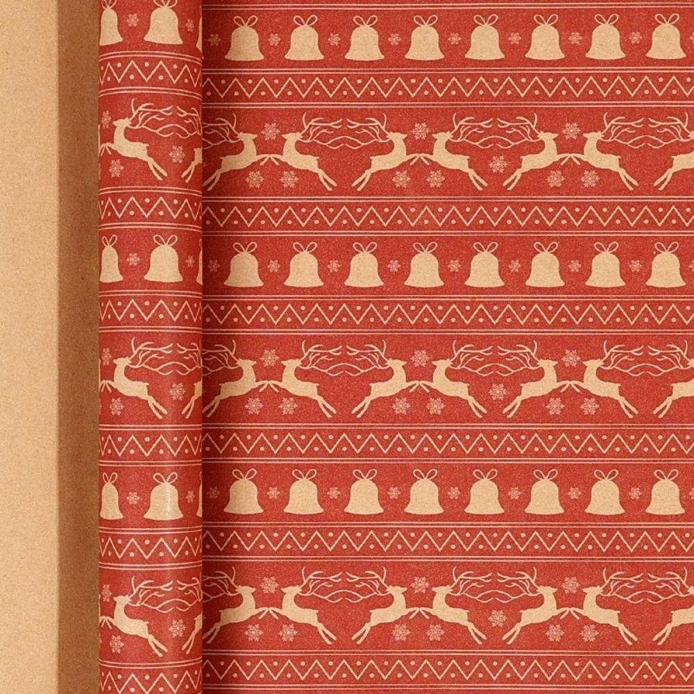 Santa Claus Christmas Wrapping Paper Kraft Paper Present Box Packing Eco-friendly Wrapper  Xmas