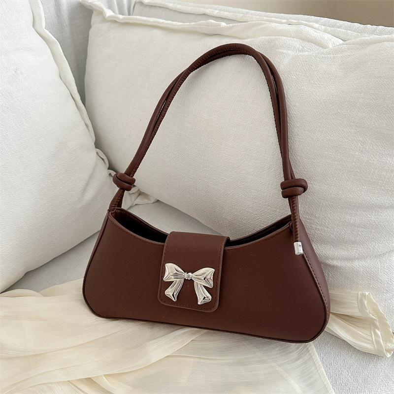 Bags Women'S Bags Fashion Small Square Bags Small Fresh Bows Handbags Niche Versatile Shoulder Bags Underarm Bags