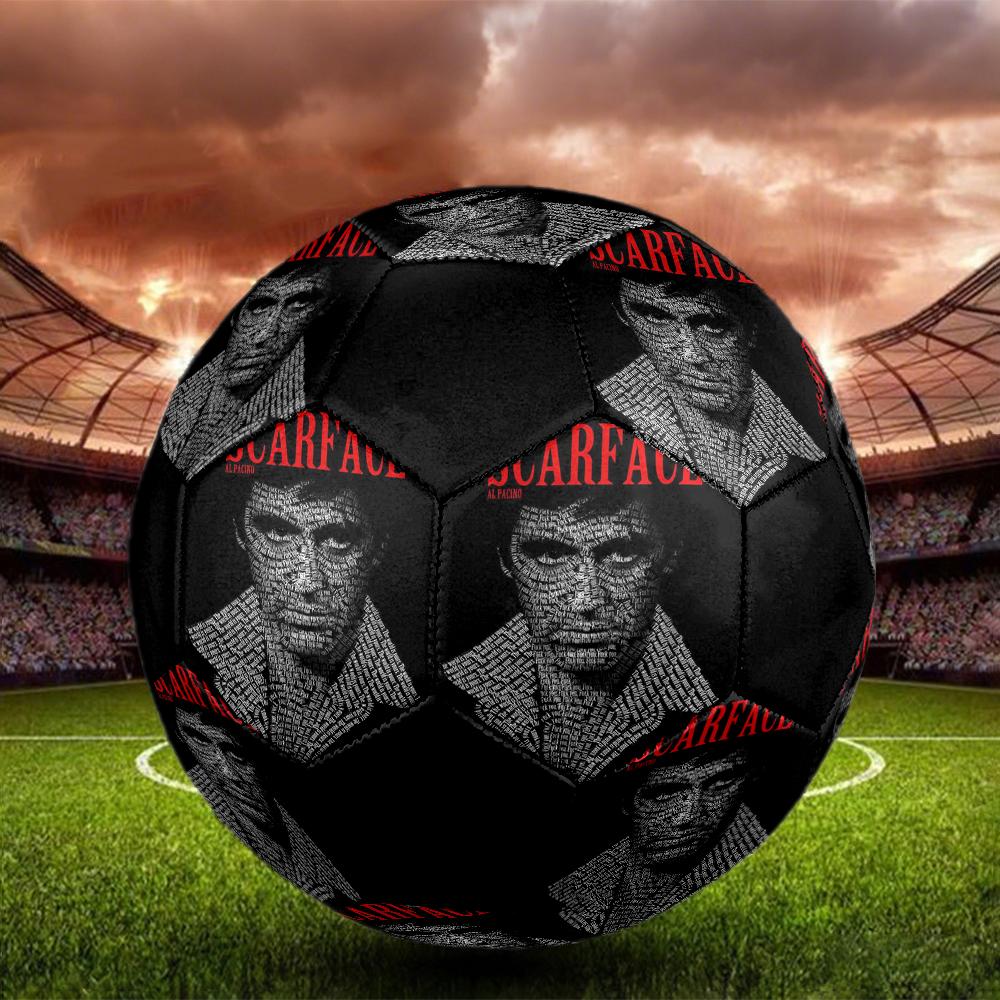 Scarface Indoor Soccer Ball Colorful Machine Stitched PVC Size 5 Team Training Competition Ready Durable High-Bounce Cool Sports Gift