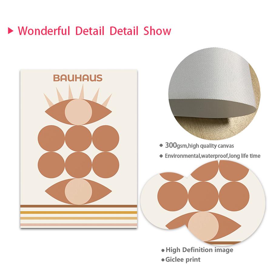 Красочные Баухаус Геометрия Круглая линия Радужные постеры и принты настенная живопись на холсте для гостиной декоративные картины