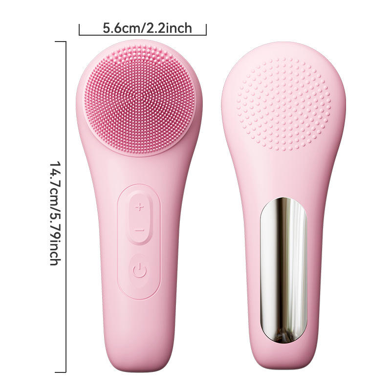 SHOmfrs Mini Electric Facial Cleansing Brush-Silicone Sonic Face Cleaner Deep Pore Cleaning Skin Massager for Household Car Use