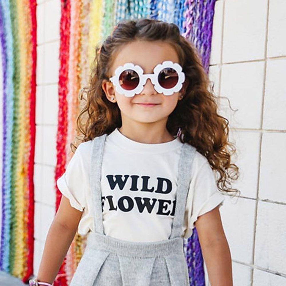 1pc Cute Fashion Trend Streetwear Eyewear Sun Glasses Vintage Flower Shape Children Sunglasses