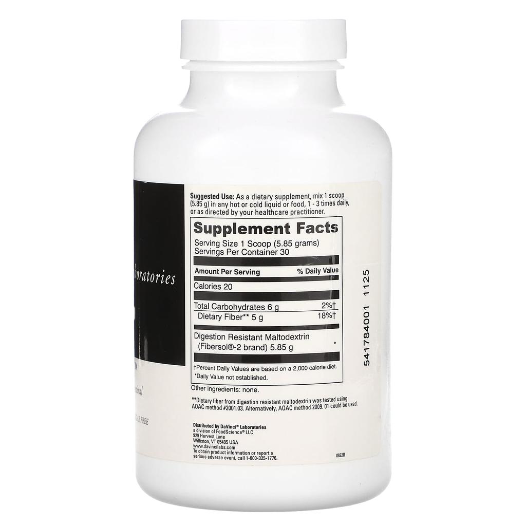 DaVinci Laboratories of Vermont, Clear Fiber, 6.21 oz (176 g)