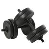 Short Dumbbell Set Total 20 Kg Dumbbell Pairs Adjustable Weight Bars Included Muscle Training And Weightlifting Steel HDPE Black