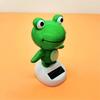 Solar Powered Shaking Head Ornament Dashboard Decoration Cartoon Animal Frog Window Car Dashboard Decor