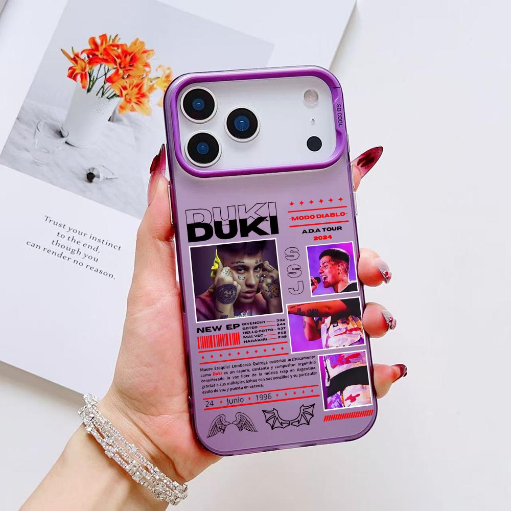 Fashion Rapper DUKI Phone Case For iPhone 17 16 15 14 13 12 11 Pro Max Air Matte Laser Aurora Shockproof Funda