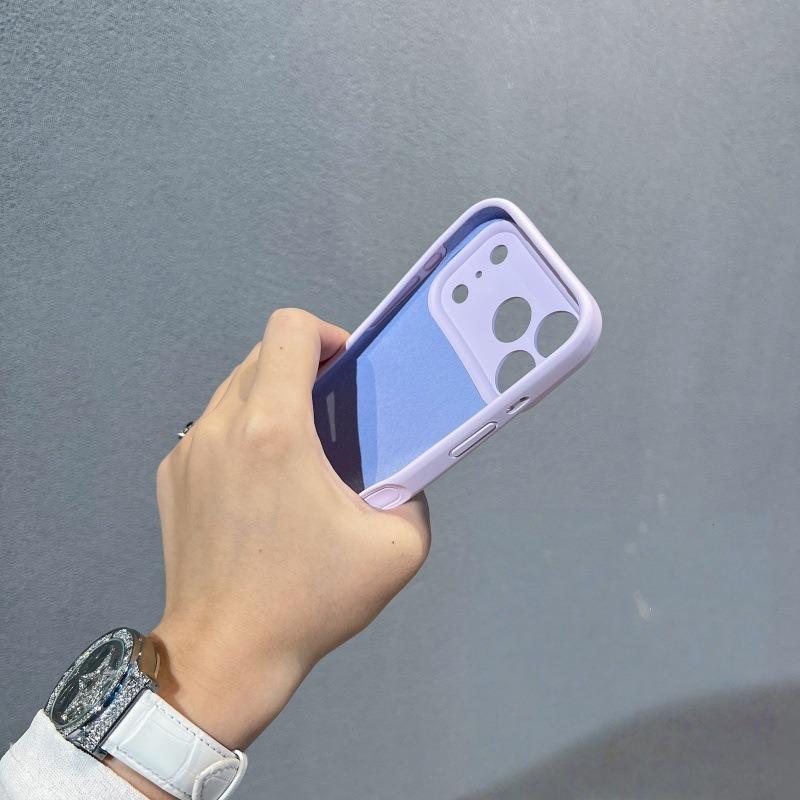 Жидкий силикон подходит для чехла на мобильный телефон iPhone17 Pro, простое ощущение кожи, всесторонний противоударный защитный чехол для Apple 16 Pro.