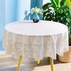 Ubrus Jednoduchý Moderní Vodotěsný a Prachotěsný Kulatý Restaurace Proti Opaření Ubrus Špičkový Lehký Luxus Domácnost