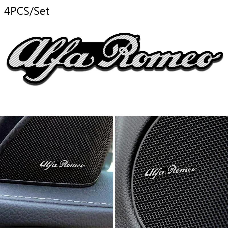 ZHA3 3D Car Audio Decorate alloy Emblem Badge Sticker Decals For Alfa Romeo Giulietta GT 159 147 156 Mito Brera Giulia Accessories