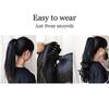 Synthetic Wavy Claw Clip In Hair Extension Pony Tail Heat Resistant Natural Wave False Hairpiece