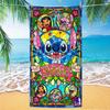 Western Anime Pattern Soft Thick Microfiber Large Towel For Children Beach Swimming