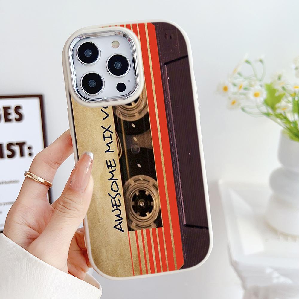 For iPhone 13 14 15 Pro Max Samsung Galaxy A14 A15 A24 Xiaomi 13T Redmi 12C Soft Chubby Phone Case A19 Original Retro Cassette Tape Art TPU Cover