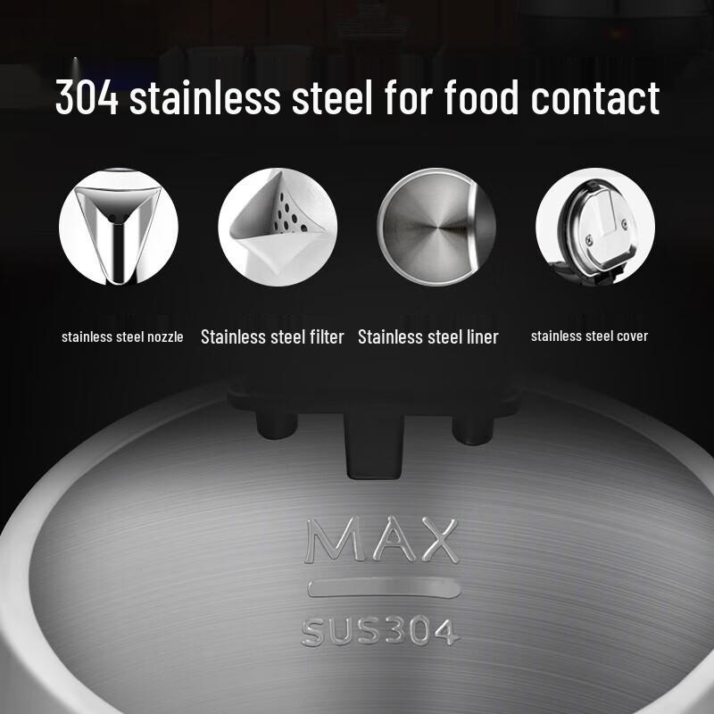 Grelide 1.2L Stainless Steel Electric Kettle CN plug (adapter included)