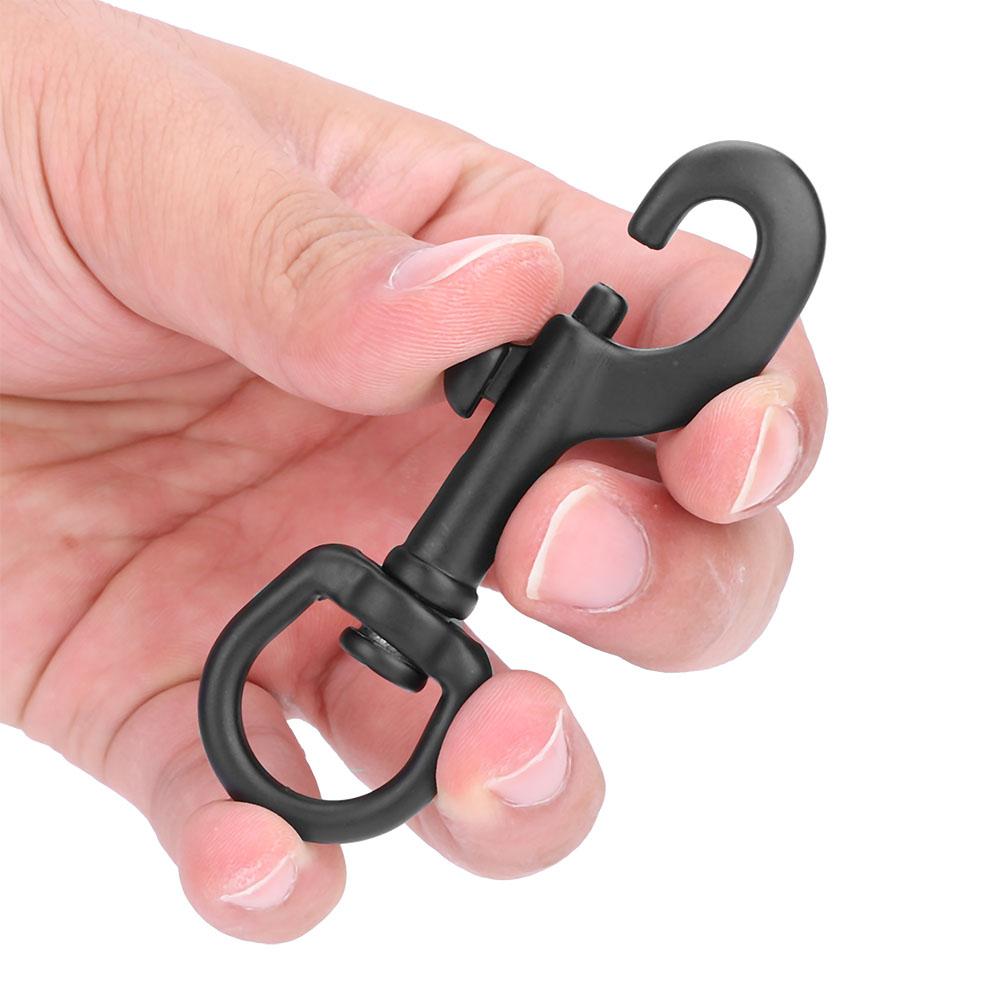 Крючок с одной головкой и поворотным ушком из нержавеющей стали 316, аксессуар для подводного плавания (90MM, черный)