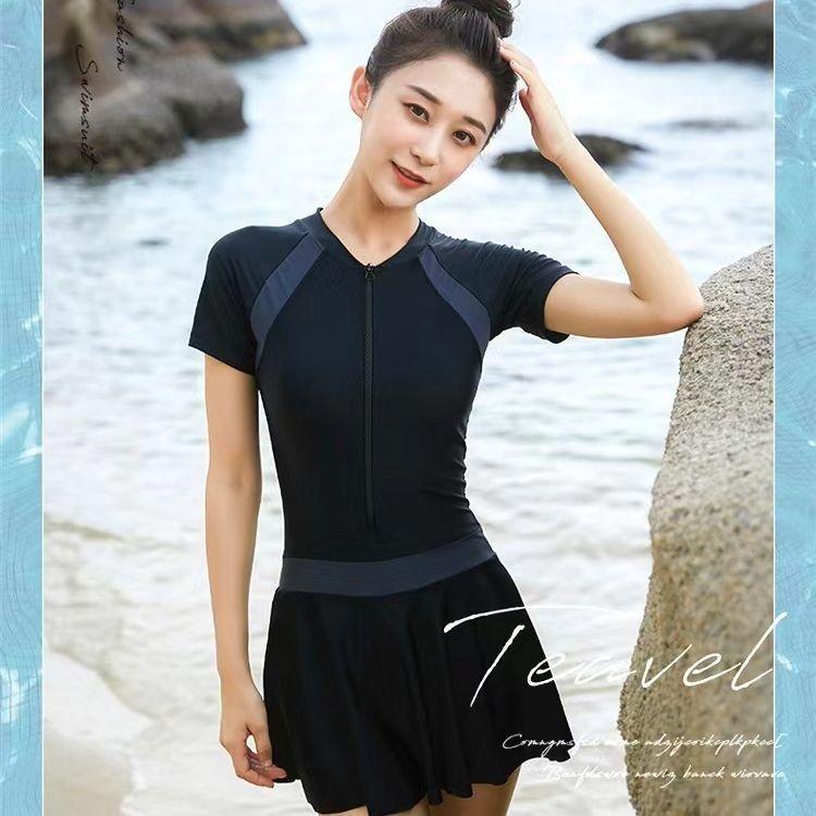 Indoor Swimsuit With High Waist Spliced Design For Hot Weather And Spa Relaxation
