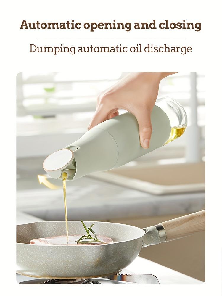 Автоматический стеклянный диспенсер для масла без BPA, герметичная бутылка для приправ для кухни для оливкового масла, уксуса