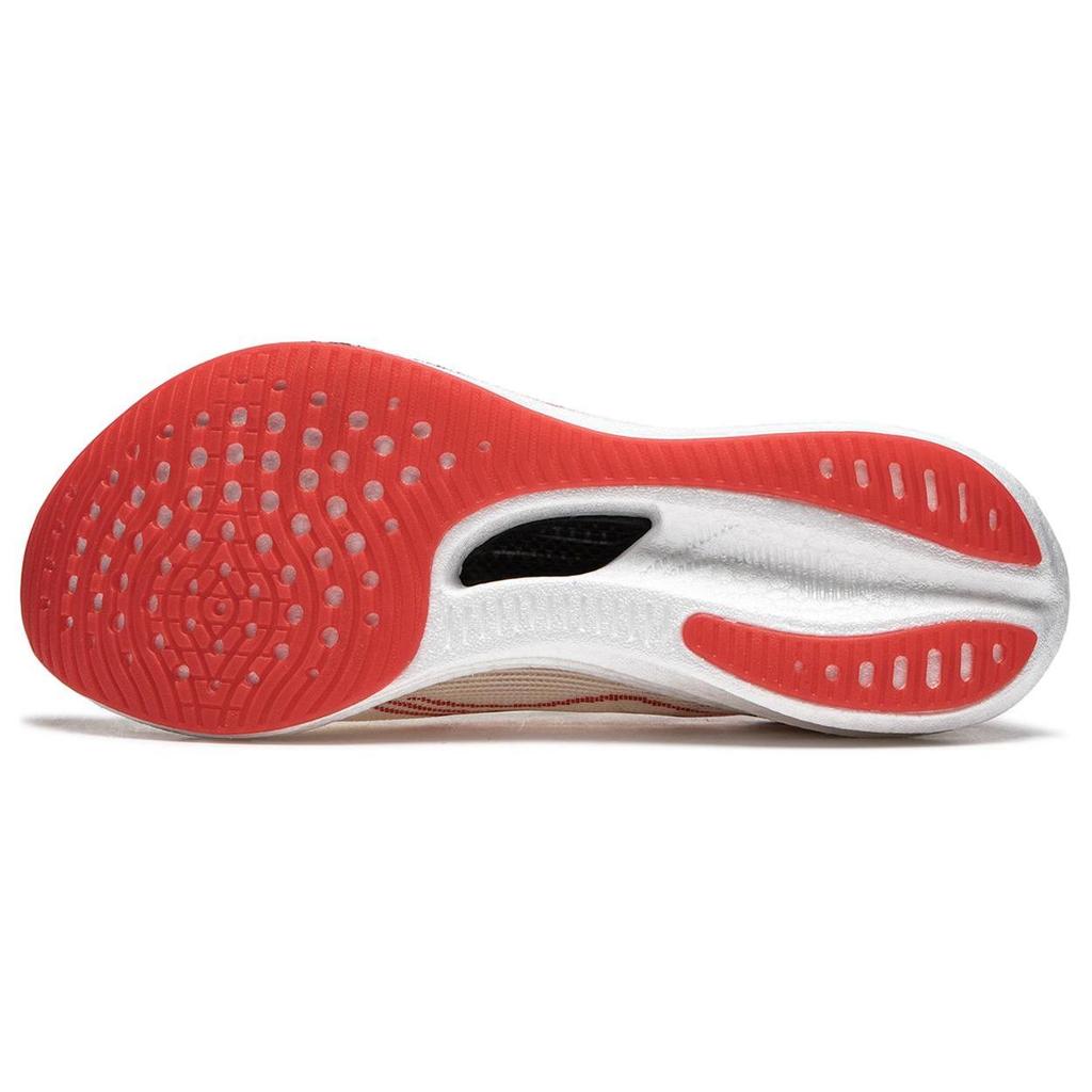 Li Ning Feidian 3 Challenger Ткань Амортизация Устойчивость к истиранию Дышащие Низкие Беговые кроссовки Женские Красный Белый ARMT038-25